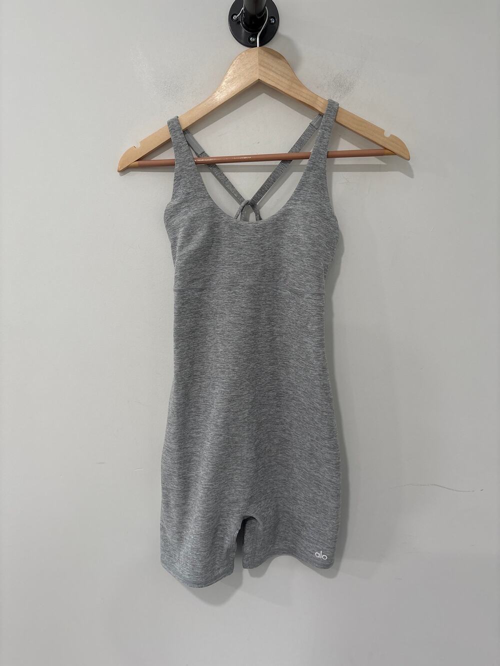 NWT ALO Yoga Onesie Romper Athletic Heather Grey Size S